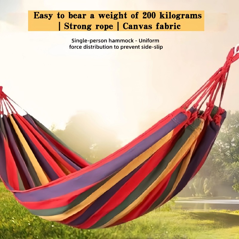 Outdoor Camping Stores - Thick Canvas Outdoor Hammock Swing for