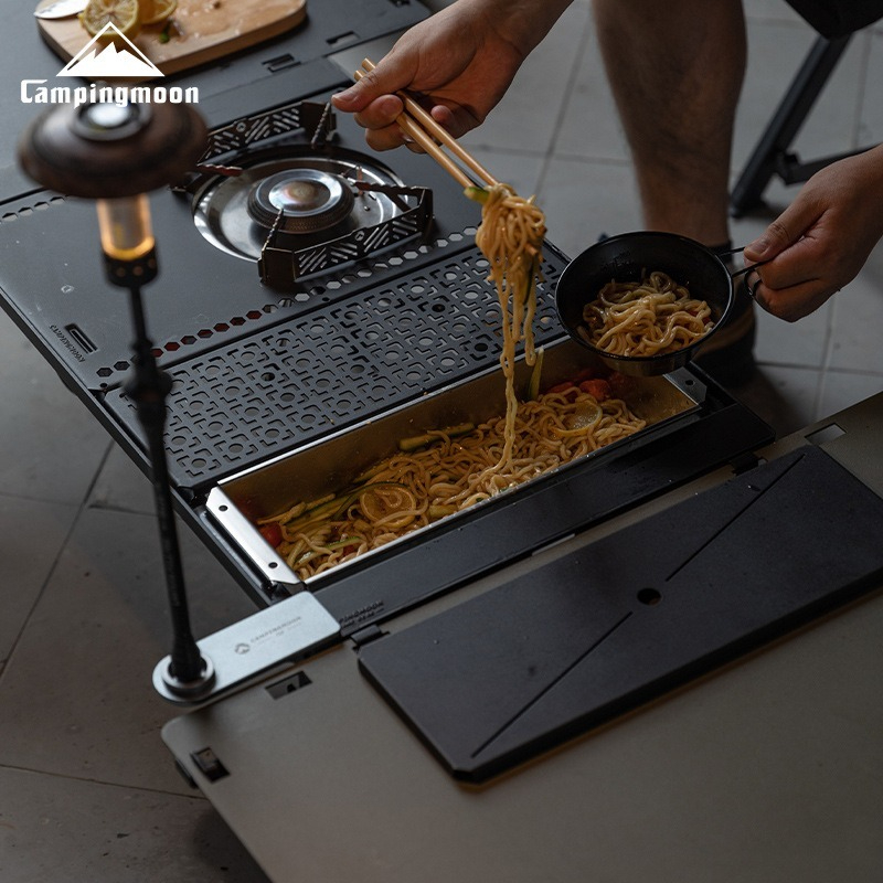 Outdoor Camping Table With Storage - CAMPINGMOON CK-11 Stainless Steel Cutlery Box