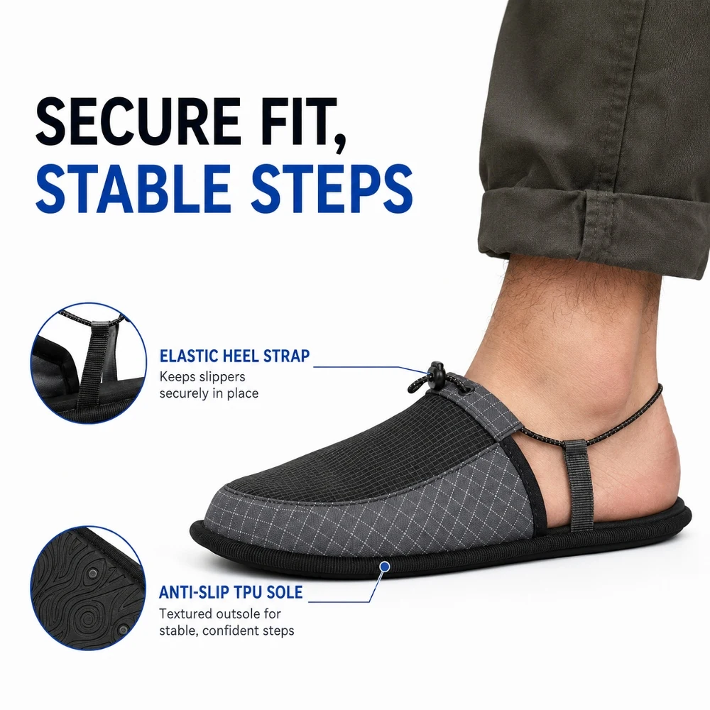 Outdoor Camping Slippers - Portable Foldable Travel Slippers Unisex Anti