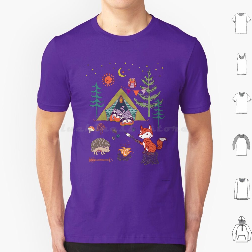 Outdoor Camping For Kids - Woodland Animals Campout T Shirt Men