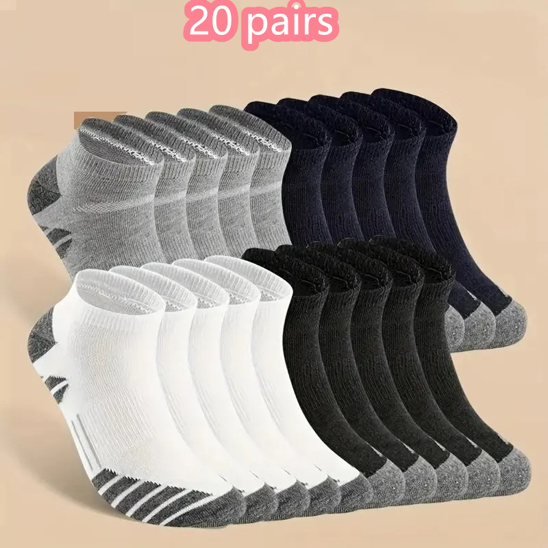 Outdoor Camping Slippers - 1/10/20 Pairs Ankle Athletic Running Socks