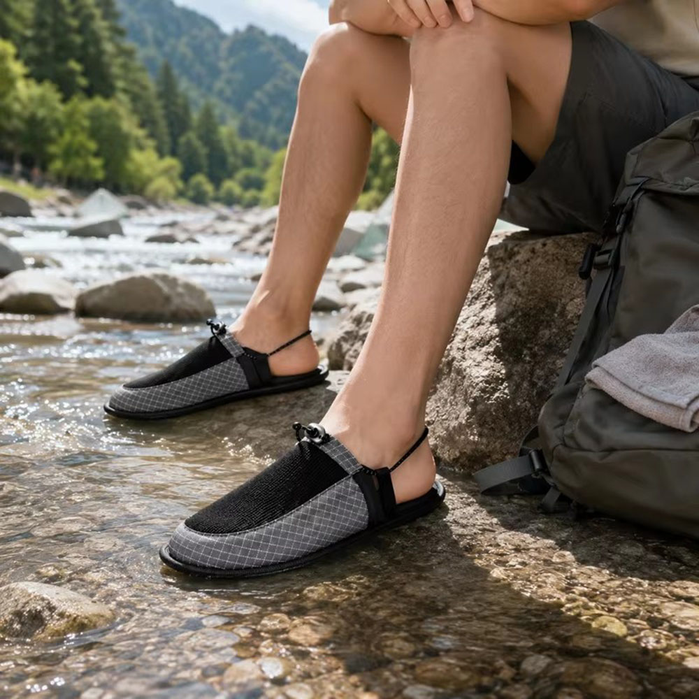 Outdoor Camping Slippers - Foldable Quick Dry Water Slippers Anti