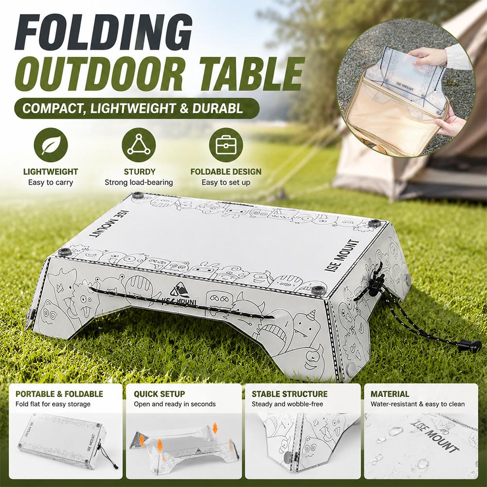 Outdoor Camping Table With Storage - Portable Multi Folding Camping Table PP