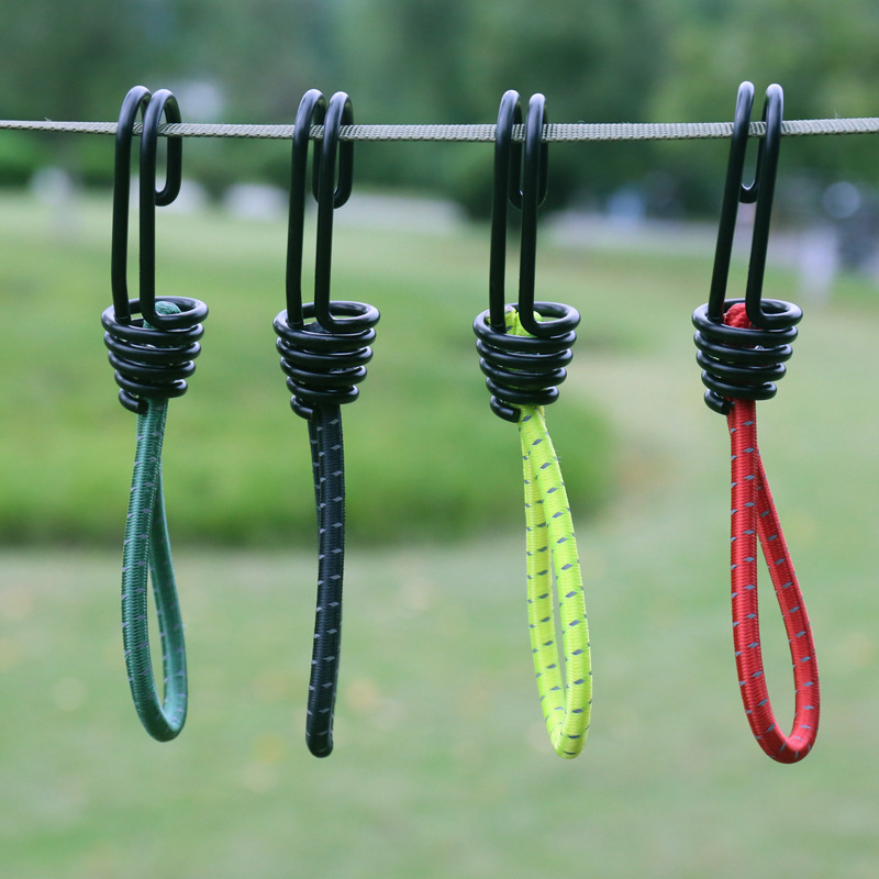 Outdoor Camping Canopy - 5Pcs Hooks Drawstring Elastic Rope Buckles