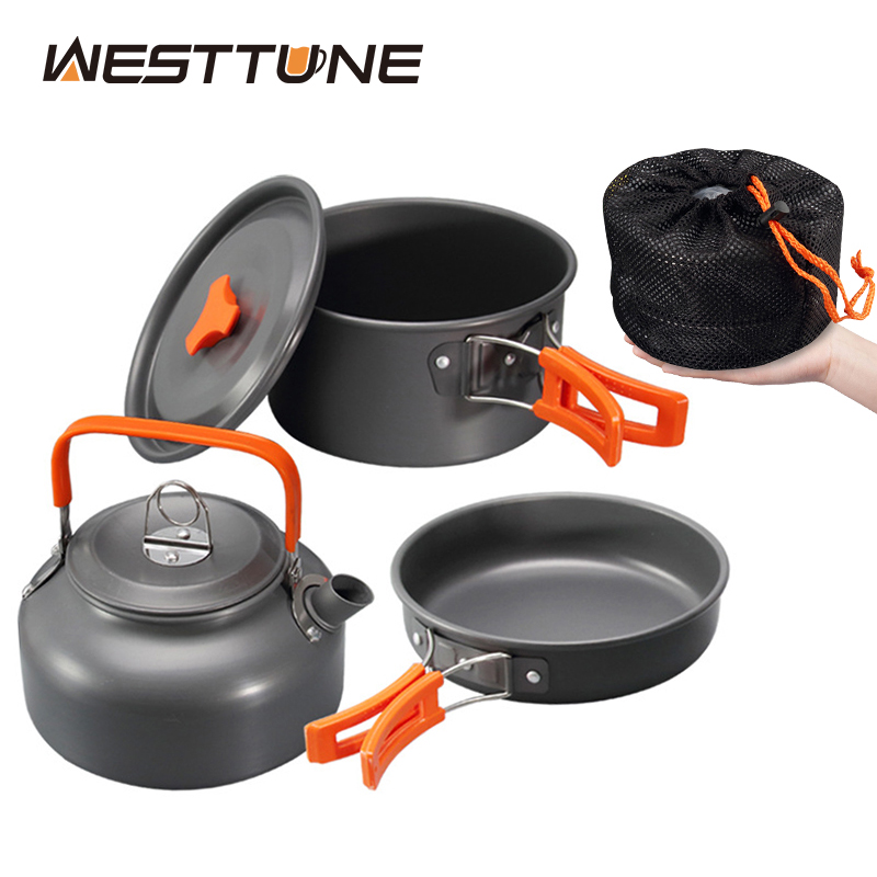 Outdoor Camping Outfit - WESTTUNE Camping Cookware Kit Aluminum Outdoor