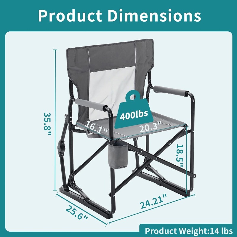 Outdoor Camping Rocker - Outdoor Freestyle Rocker Camping Chair Folding