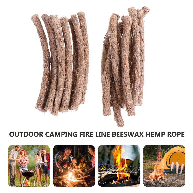 Fire Starter Flint - 4/6/10PCS Survival Tools Survival Wick Hemp