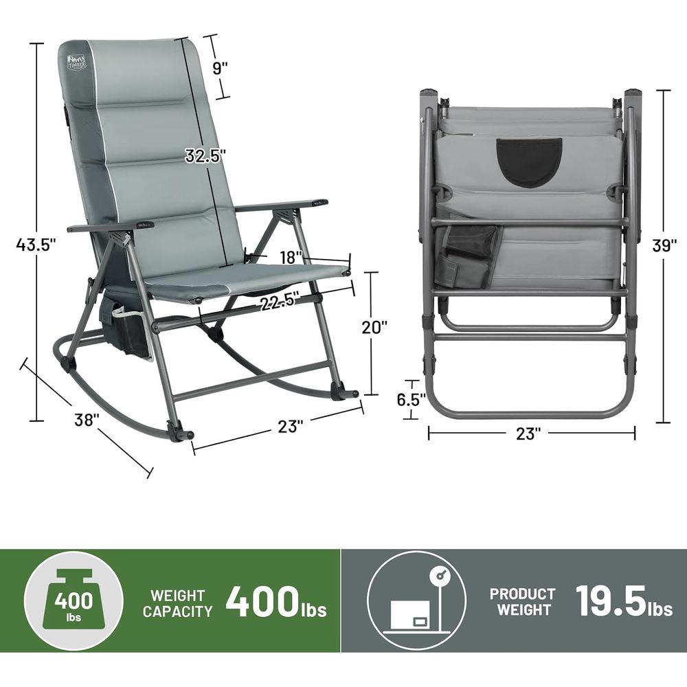 Oversized olding Rocking Campi - Outdoor Camping Rocker 评论和价格
