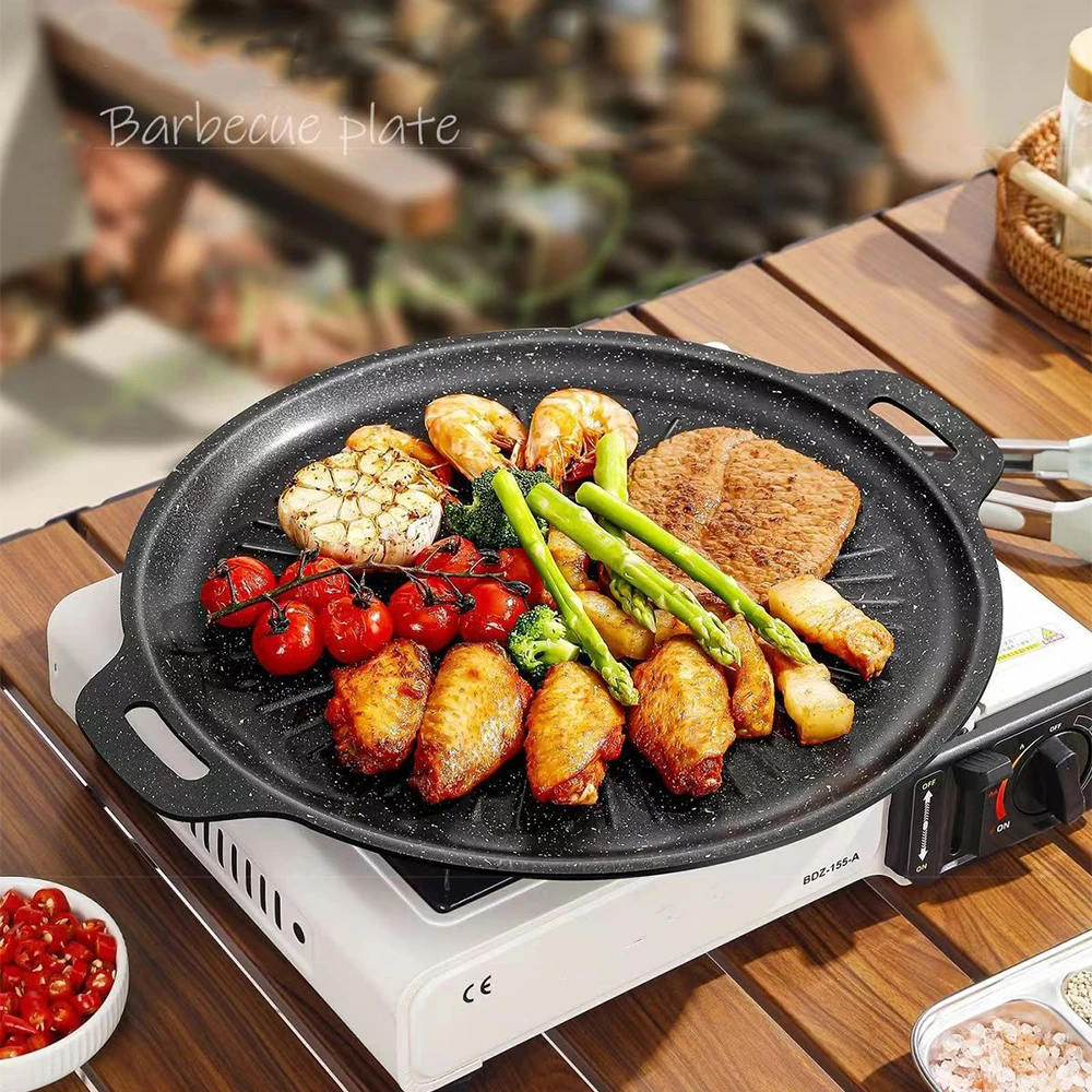34CM Outdoor BBQ Grill Pan Non - Outdoor Camping Kitchen 评论和价格