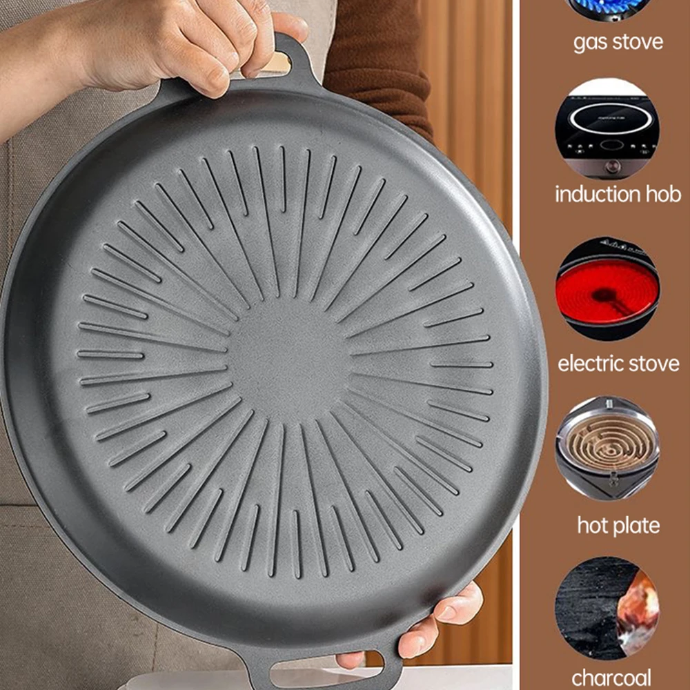 34CM Outdoor BBQ Grill Pan Non - Outdoor Camping Kitchen 评论和价格