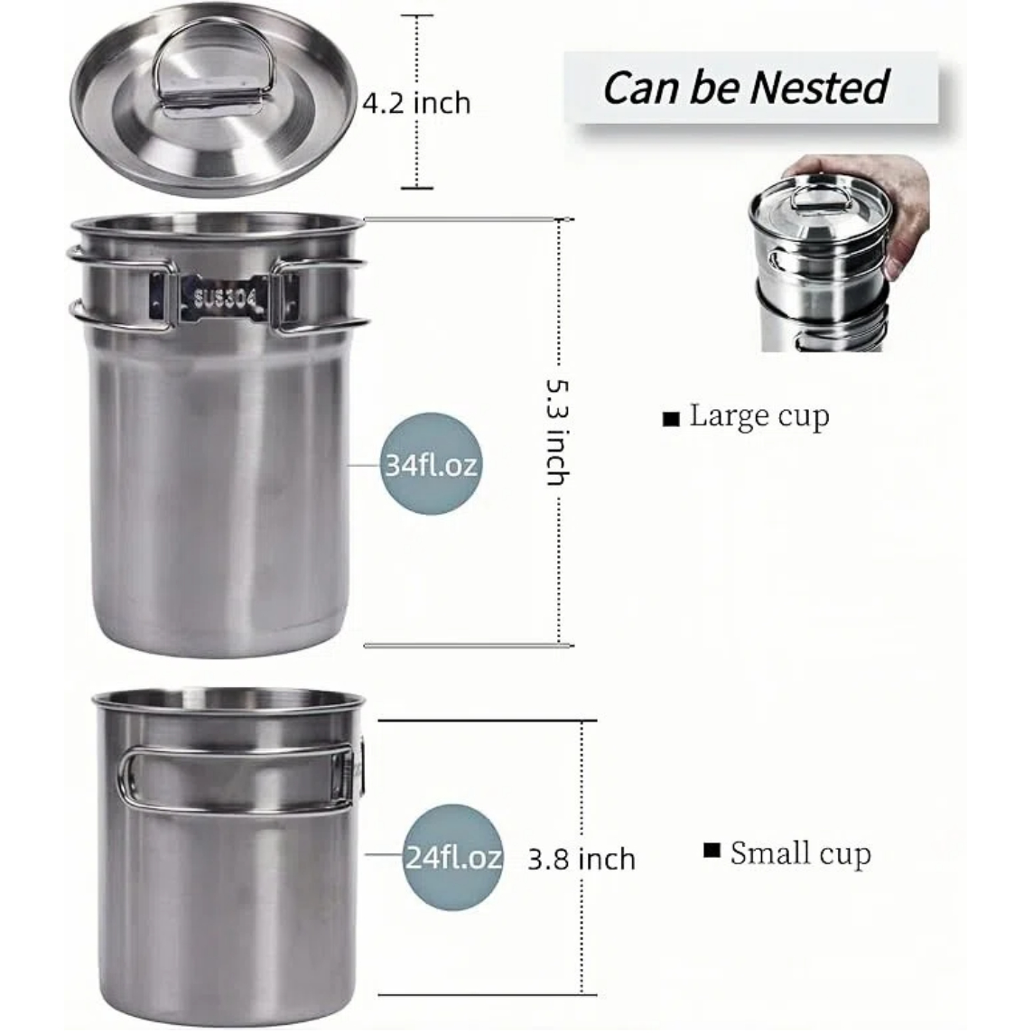 Foldable Camping Cups Mugs Cam - Outdoor Camping Outfit 评论和价格