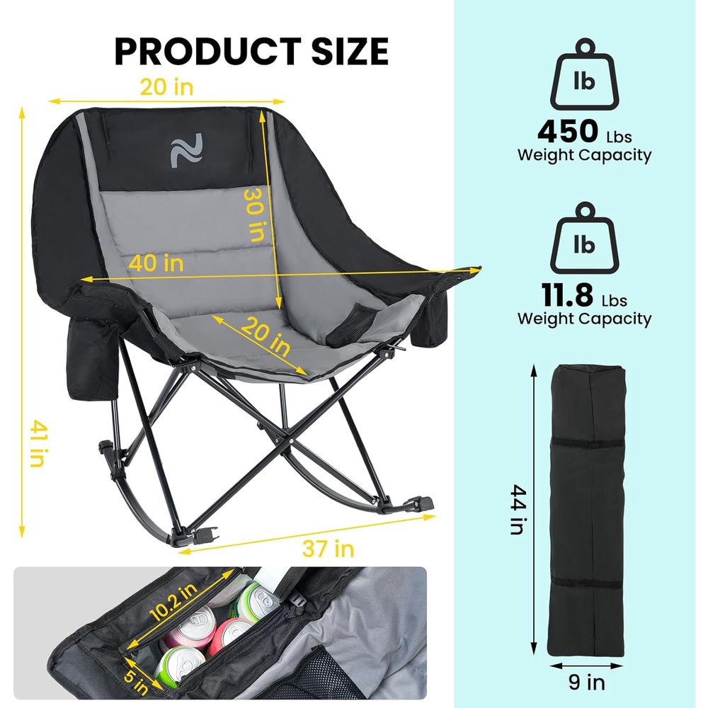 Portable Outdoor Rocking Chair - Outdoor Camping Rocker 评论和价格