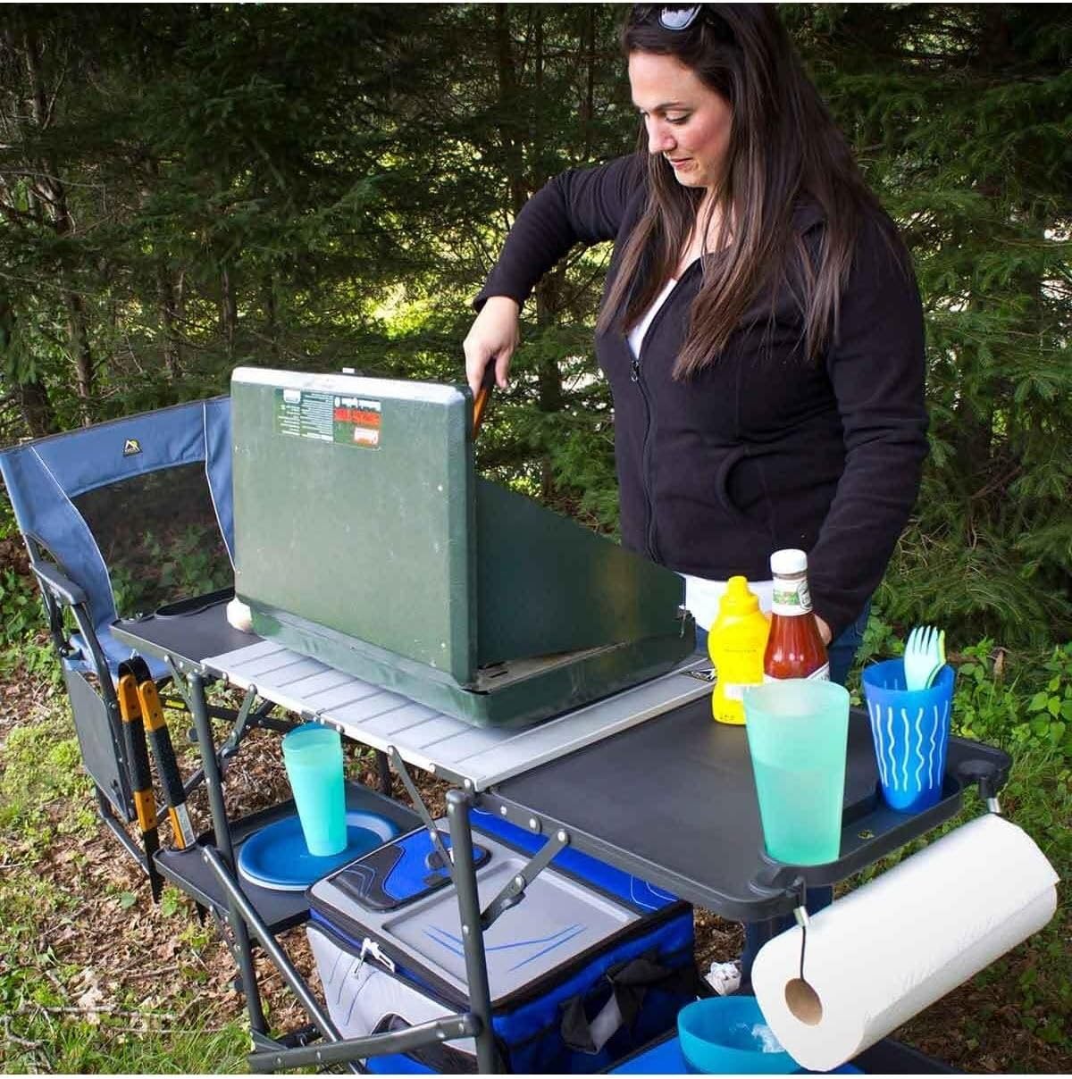 Slim Fold Portable Camping Kit - Outdoor Camping Kitchen 评论和价格