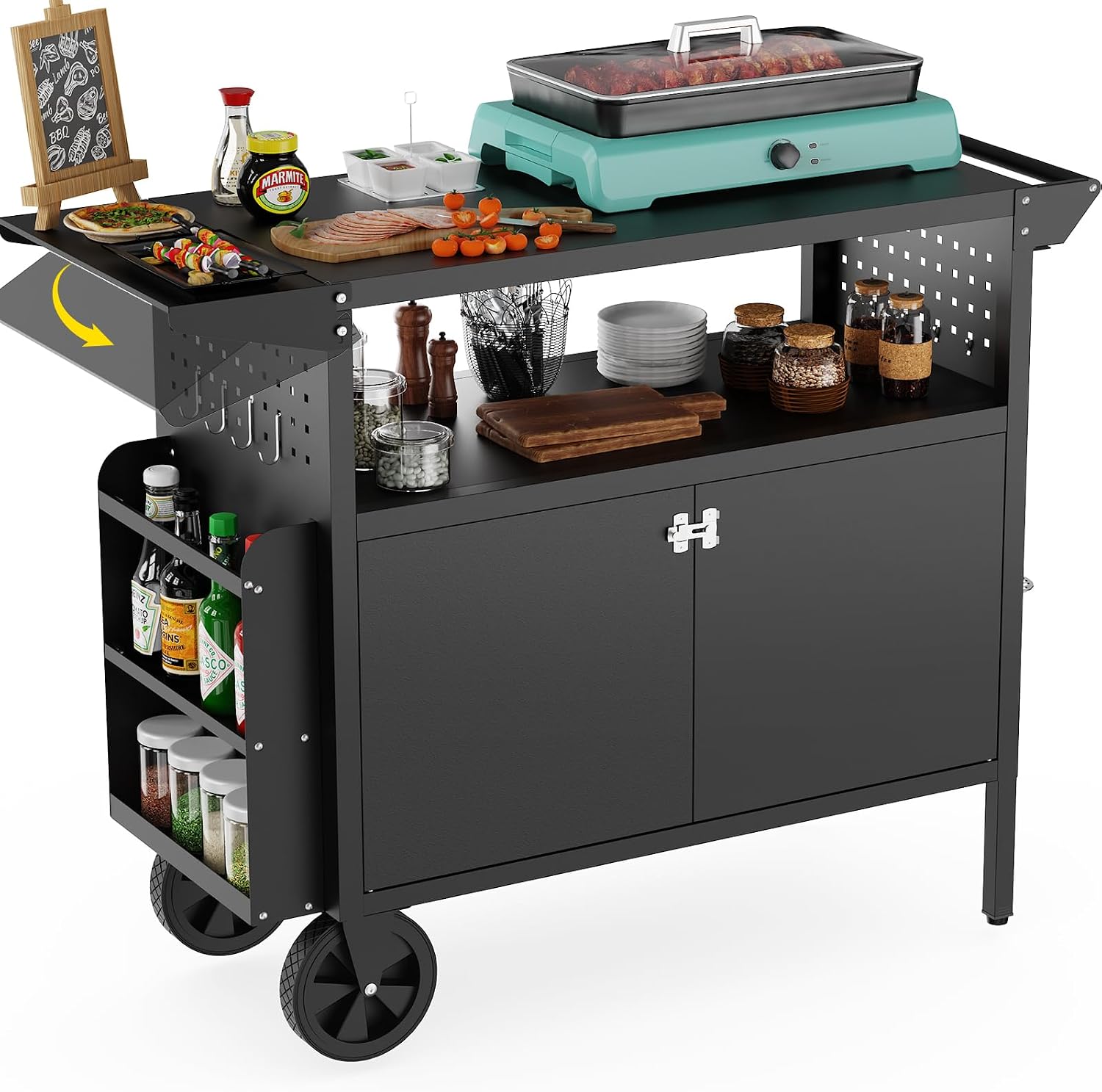 Outdoor Grill Cart Table With  - Outdoor Camping Kitchen 评论和价格