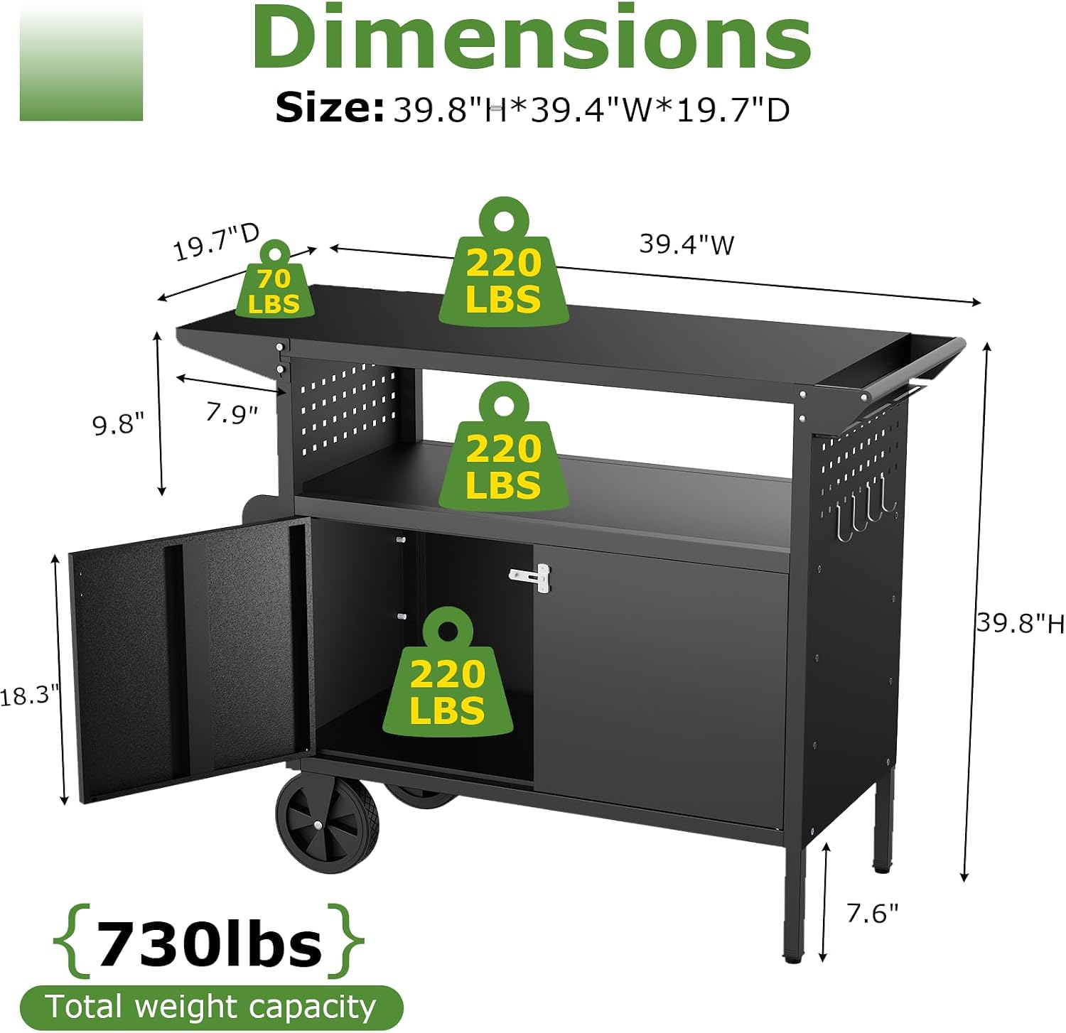 Outdoor Grill Cart Table With  - Outdoor Camping Kitchen 评论和价格