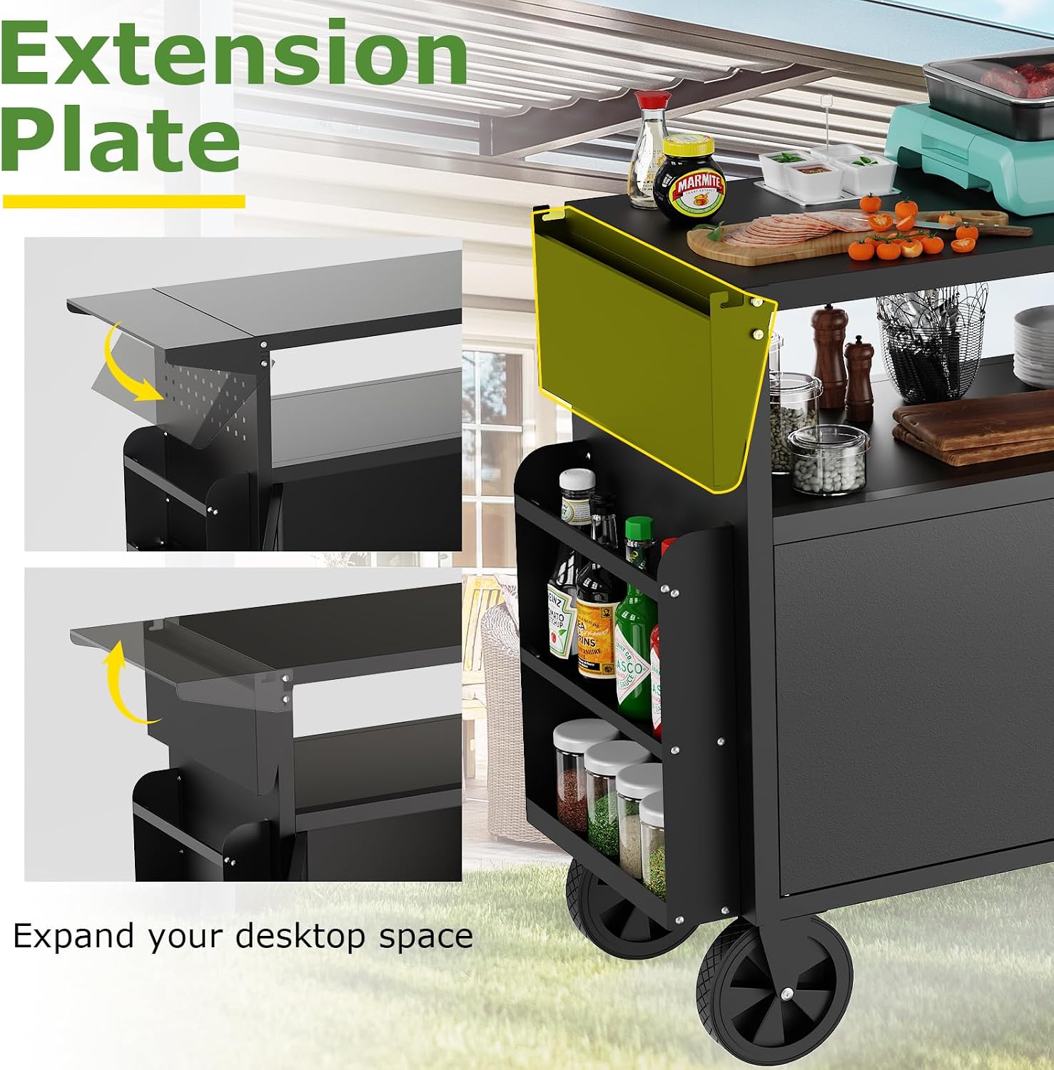 Outdoor Grill Cart Table With  - Outdoor Camping Kitchen 评论和价格