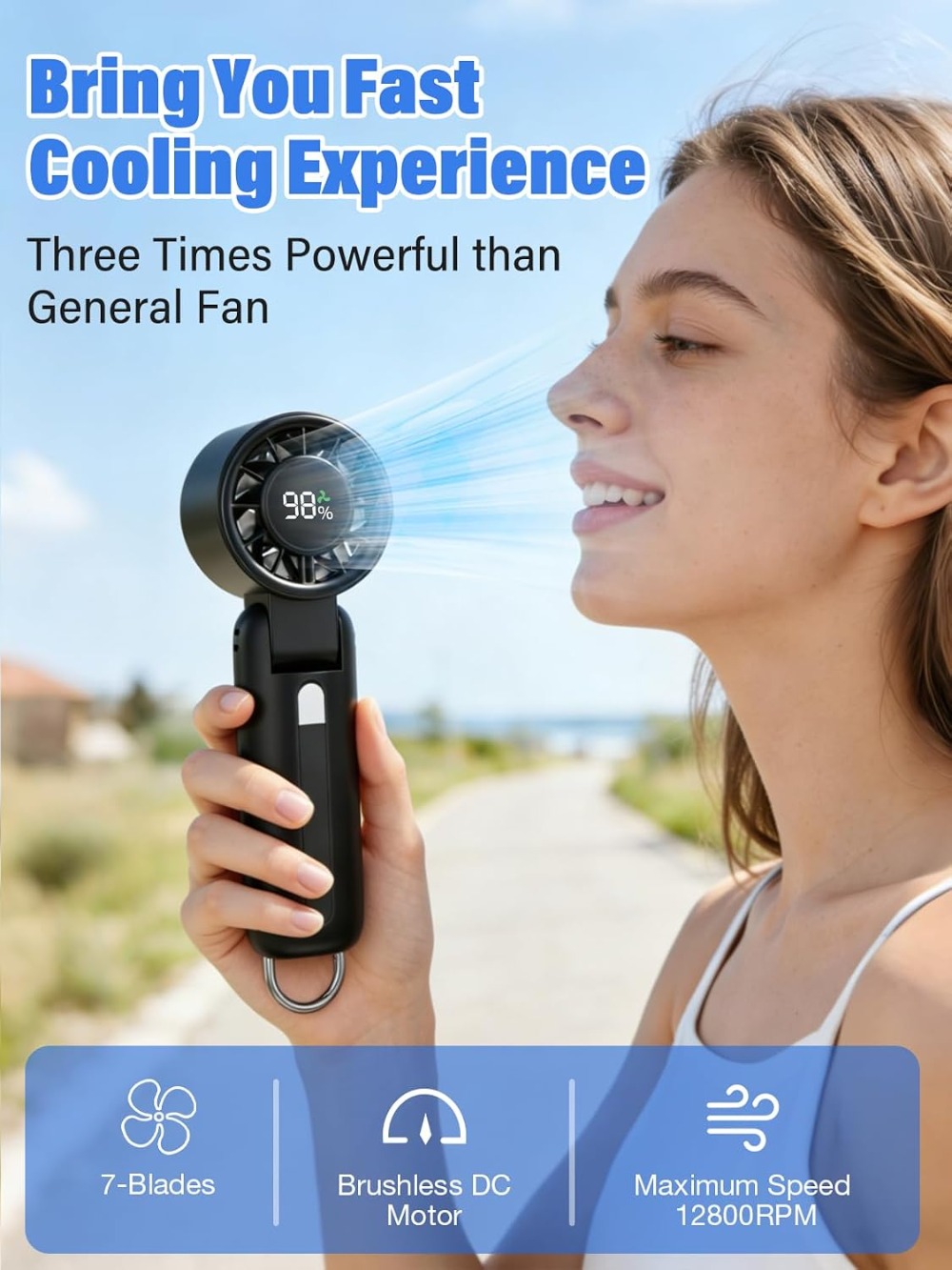 Ai Handheld Fan Turbo, 100-Spe - Camping Quiet 评论和价格