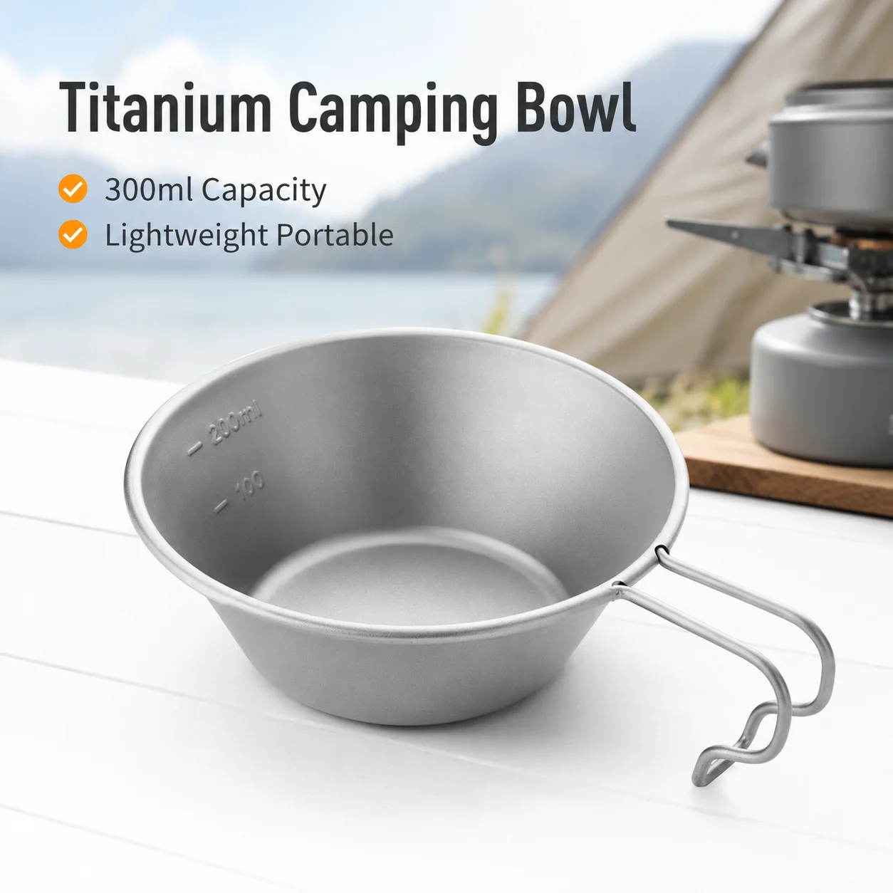 Titanium Sierra Bowl Lightweig - Outdoor Camping Meals 评论和价格