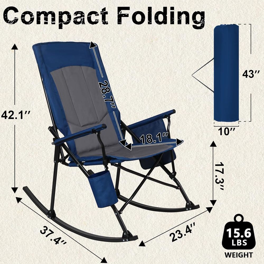 2 Pack High ack Portale Rockin - Outdoor Camping Rocker 评论和价格