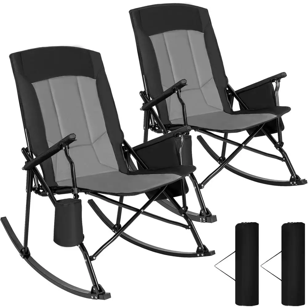 High-Back Portable Rocking Cha - Outdoor Camping Rocker 评论和价格