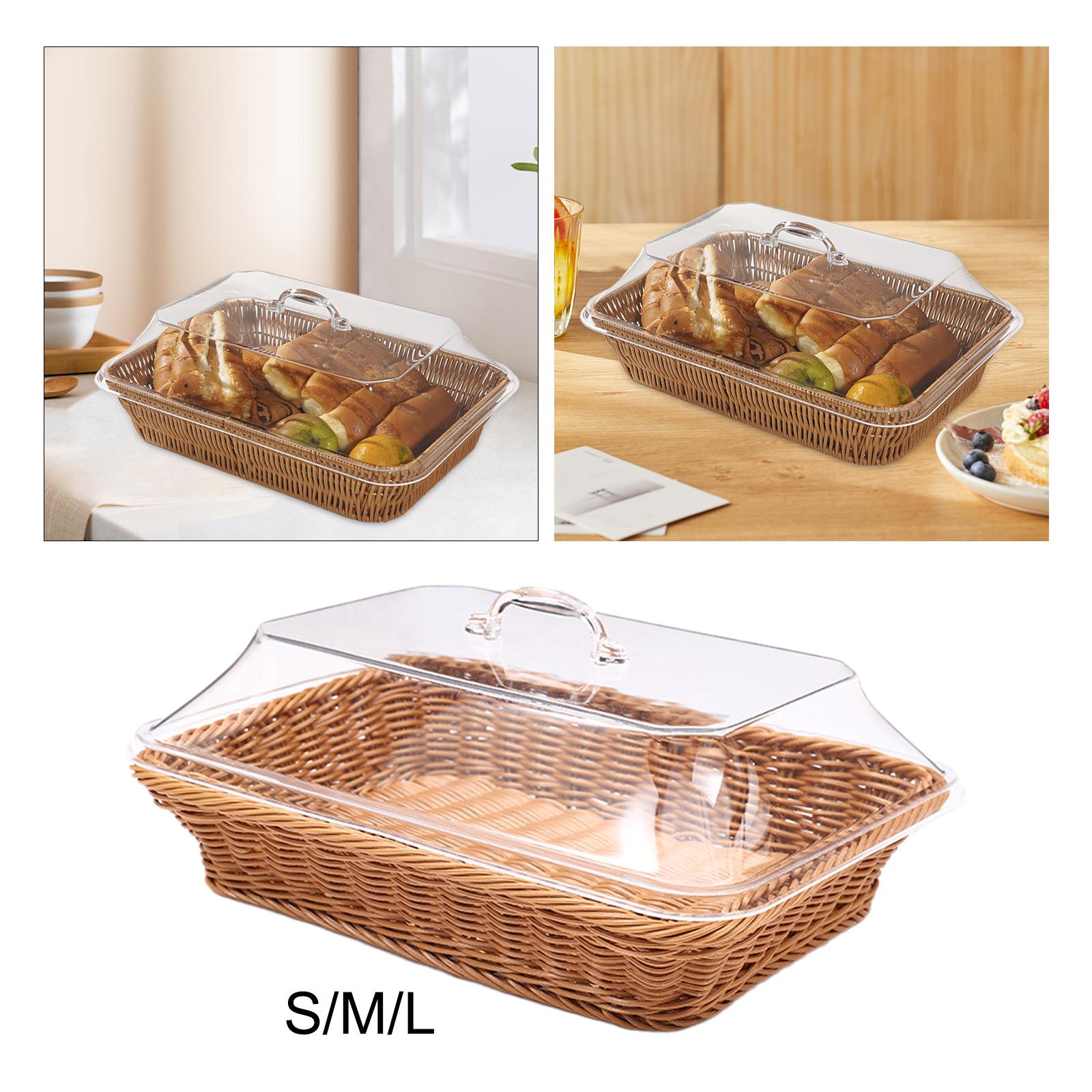 Woven Bread Basket with Lid Me - Outdoor Camping Meals 评论和价格