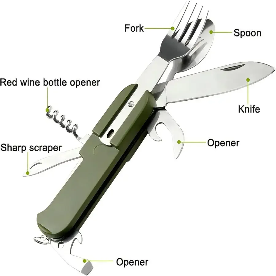 Camping Gear 5-in-1 Stainless  - Outdoor Camping World 评论和价格