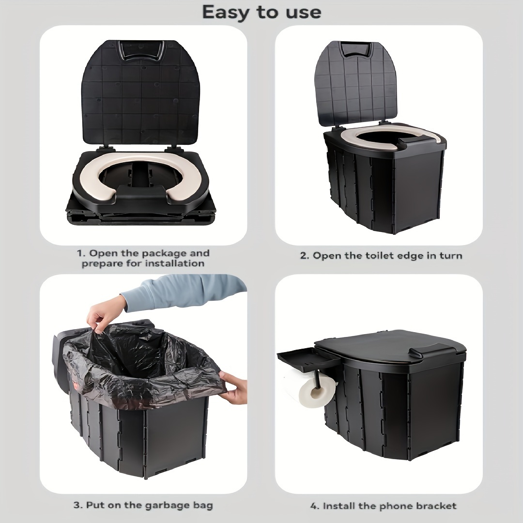 Portable Folding Toilet with P - Outdoor Camping Carpet 评论和价格