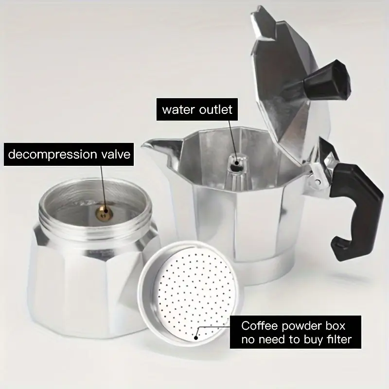 Classic Aluminum Moka Pot 50-3 - Outdoor Camping Items 评论和价格