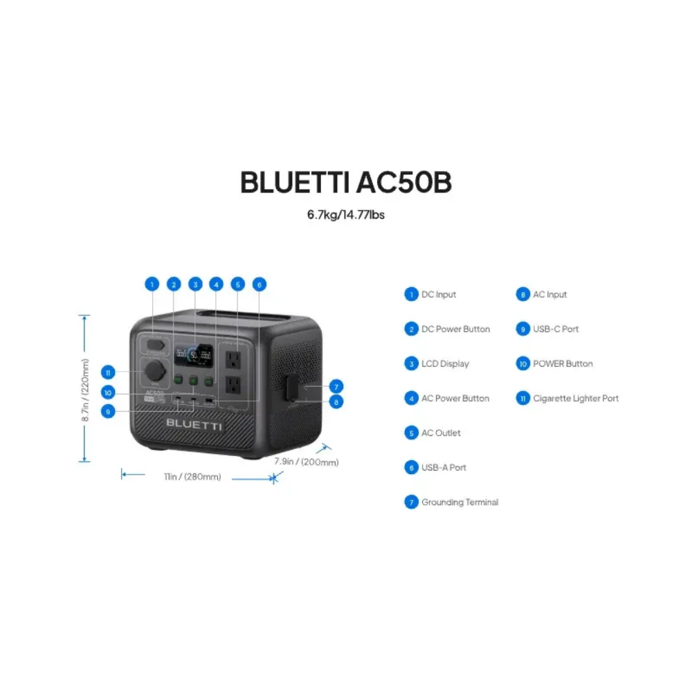 BLUETTI AC50B Portable Power S - Outdoor Camping Outfit 评论和价格