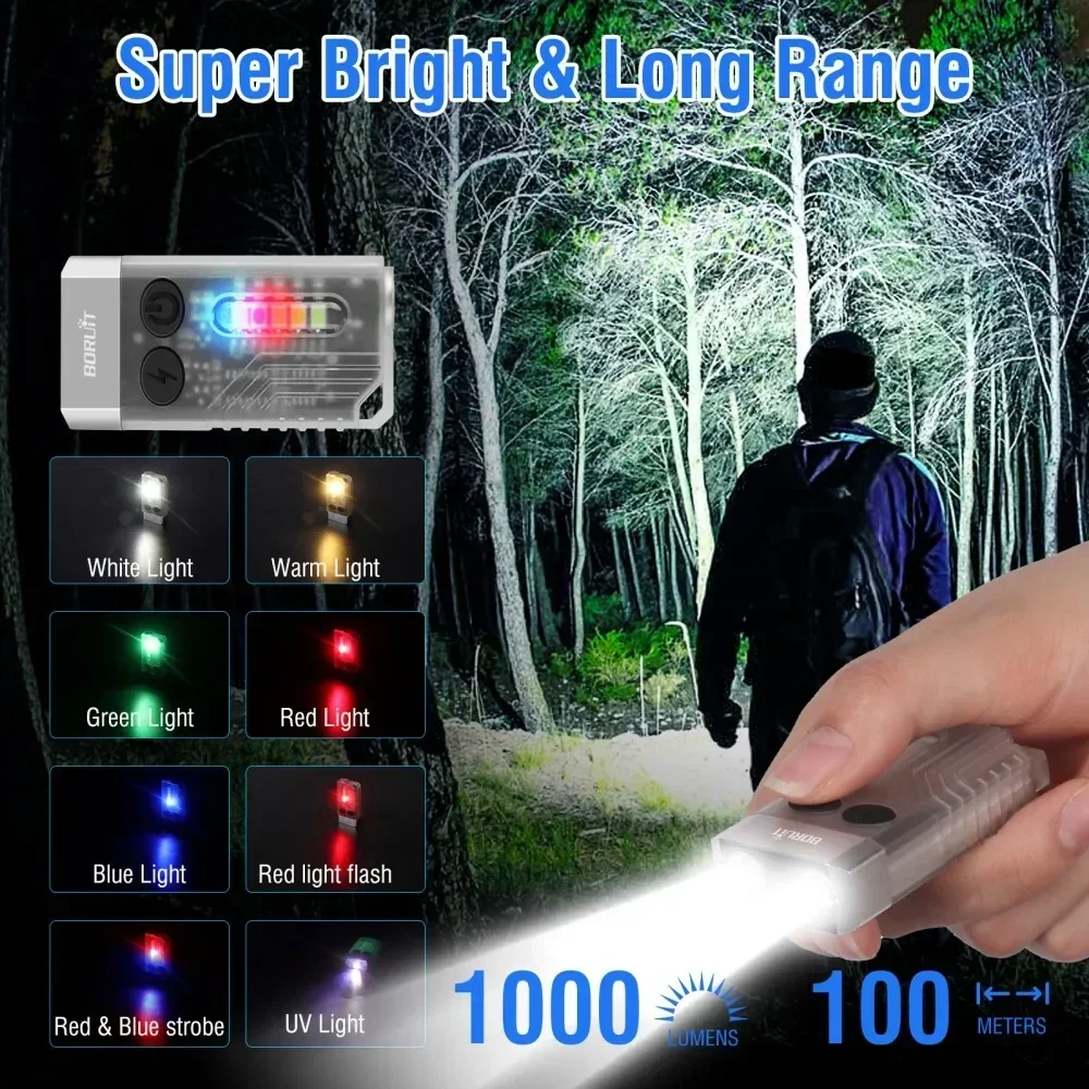 BORUiT V10 Keychain UV LED EDC - Outdoor Camping Glamping 评论和价格