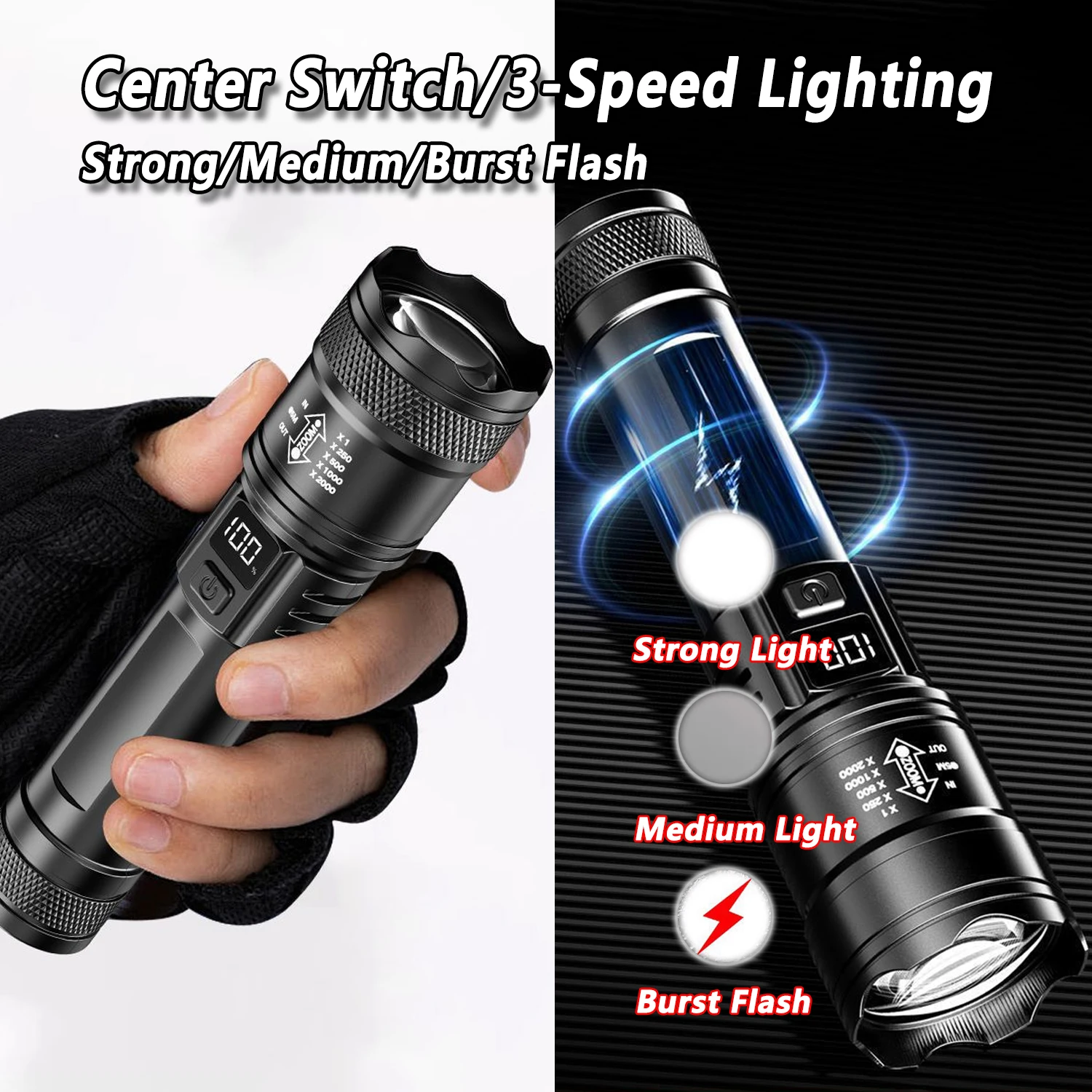 Ultra Bright LED Flashlight 20 - Outdoor Camping Glamping 评论和价格