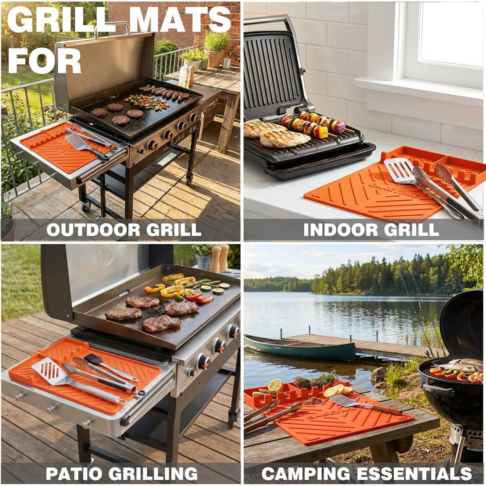 Silicone Grill Mats or Griddle - Outdoor Camping Kitchen 评论和价格