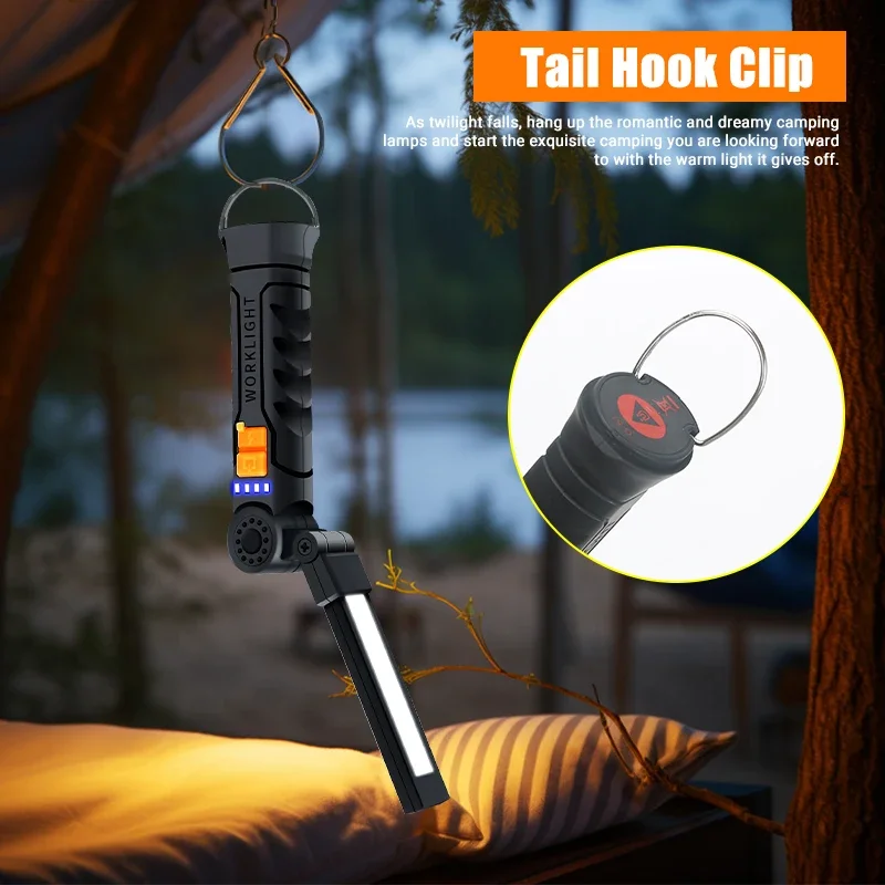 Portable COB LED Flashlight Re - Outdoor Camping Glamping 评论和价格
