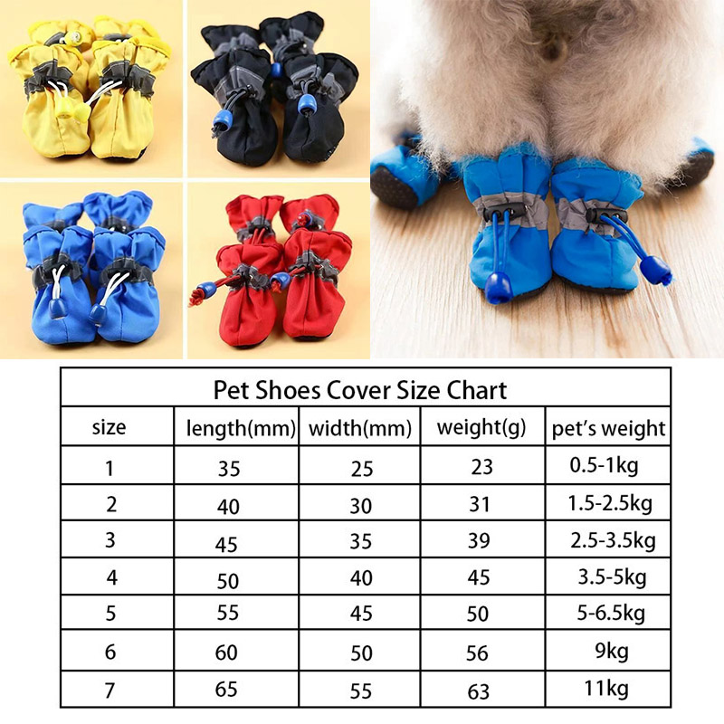 4PCS Small Dog Shoes Hiking Bo - Outdoor Camping Slippers 评论和价格