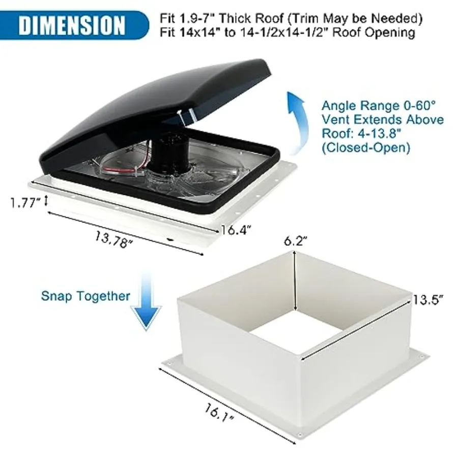 RV roof vent fan for camping a - Camping Quiet 评论和价格