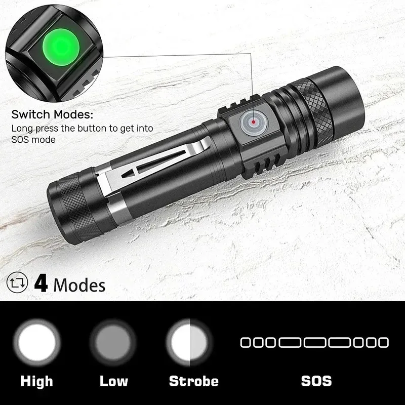T6 LED Rechargeable Flashlight - Outdoor Camping Glamping 评论和价格