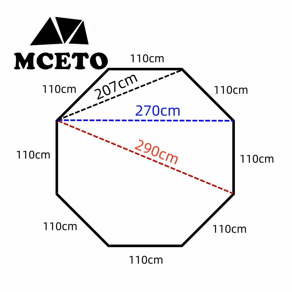 3D Octagon Camping Mat 210D Ox - Ultralight Ground Sheet 评论和价格
