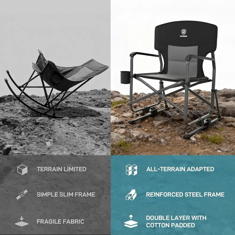Durable Black Camping Rocker C - Outdoor Camping Rocker 评论和价格