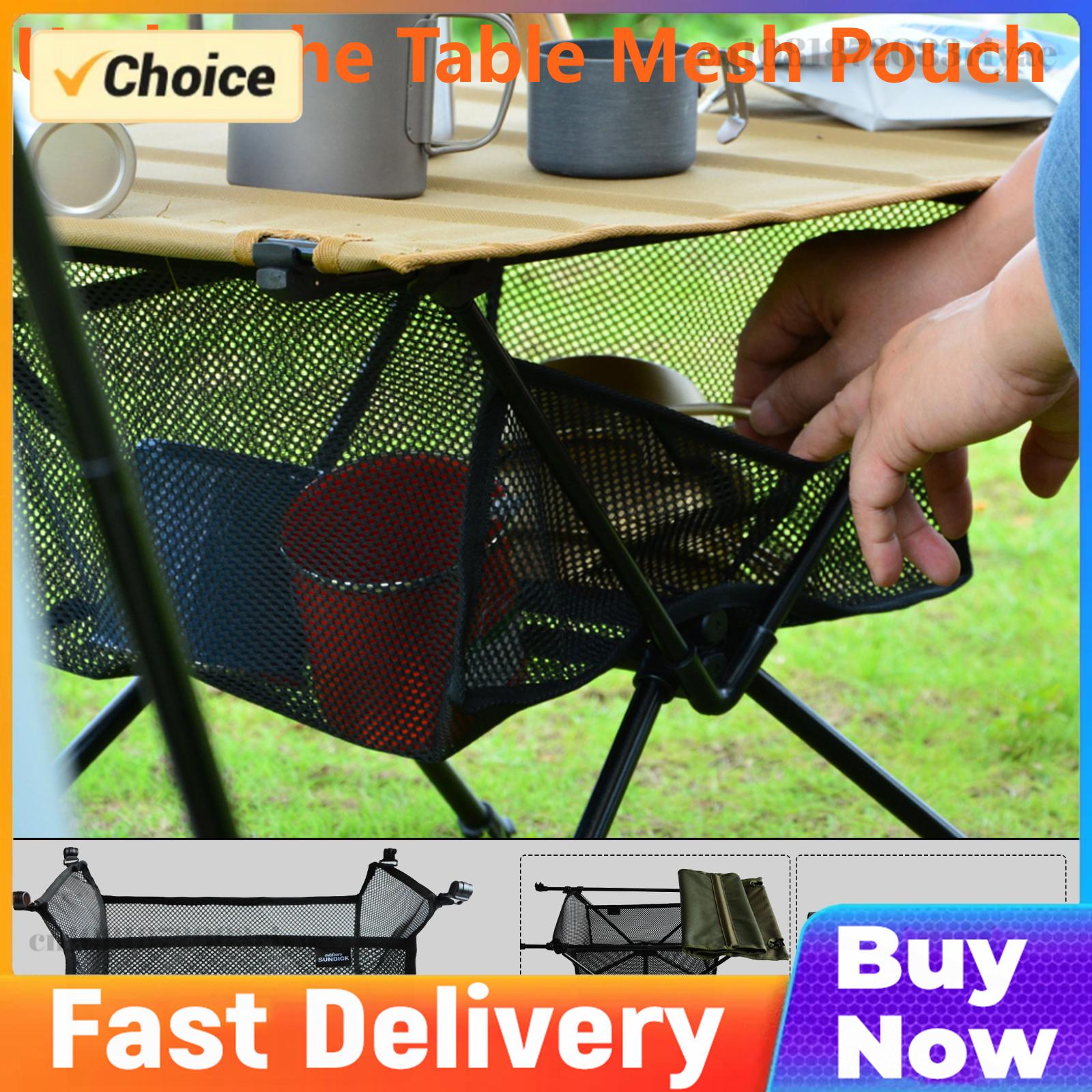 Under the Table Mesh Pouch Out - Outdoor Camping Table With Storage 评论和价格