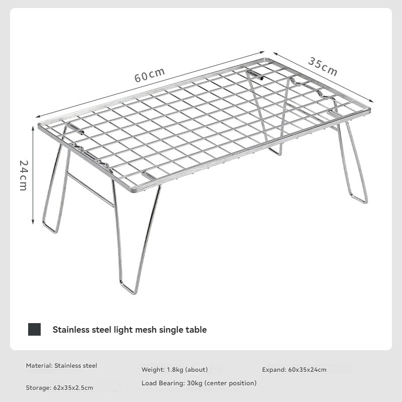 CAMPINGMOON Stainless Steel Li - Outdoor Camping Table With Storage 评论和价格