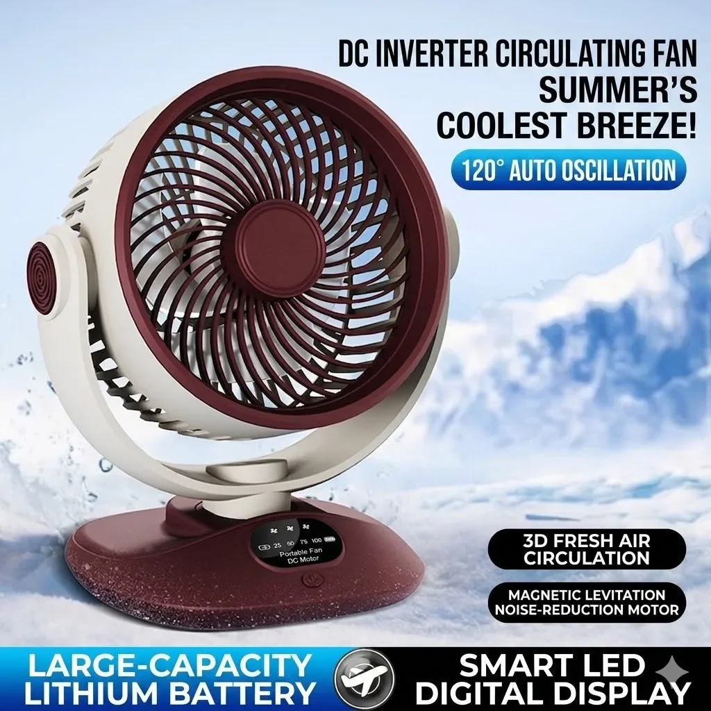Desktop Fan Rechargeable Turbo - Camping Quiet 评论和价格