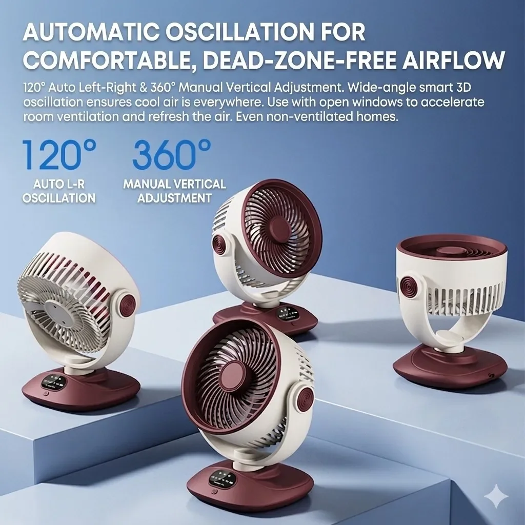 Desktop Fan Rechargeable Turbo - Camping Quiet 评论和价格